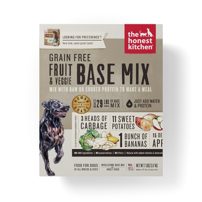 The Honest Kitchen Dehydrated Grain-Free Dog Food - Fruit & Veggie Dog Base Mix (Preference) (2 Sizes)