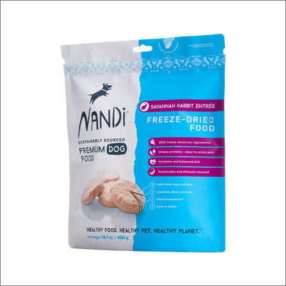 Nandi Freeze Dried Dog food - Rabbit 14 oz