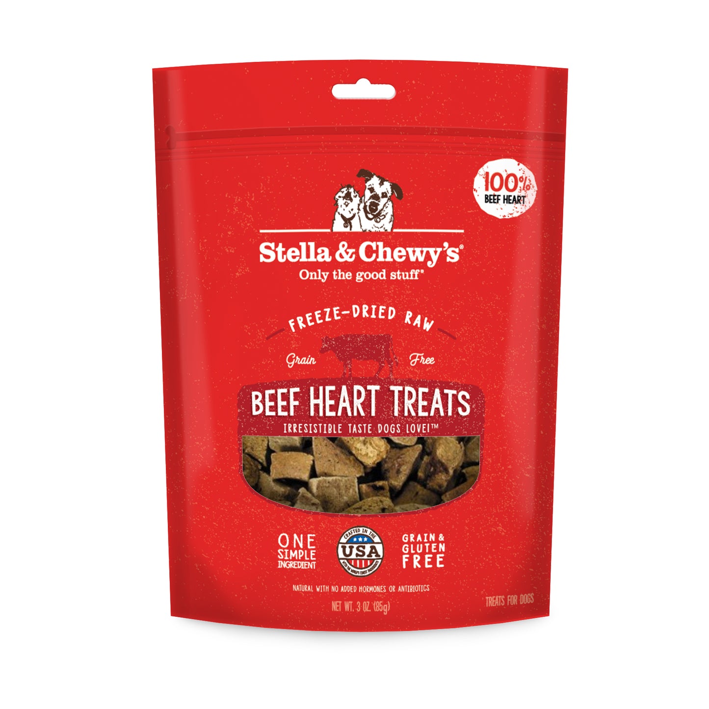 Stella and Chewy's Freeze Dried Beef Heart Dog Treats 3oz