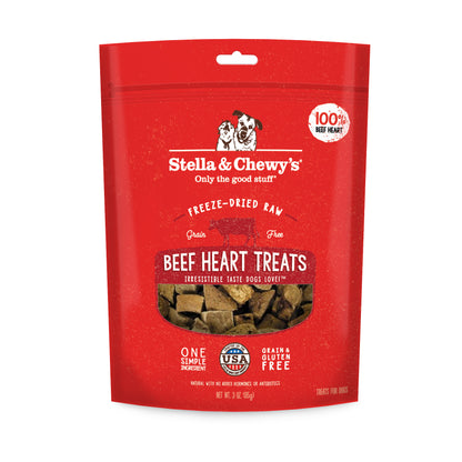 Stella and Chewy's Freeze Dried Beef Heart Dog Treats 3oz