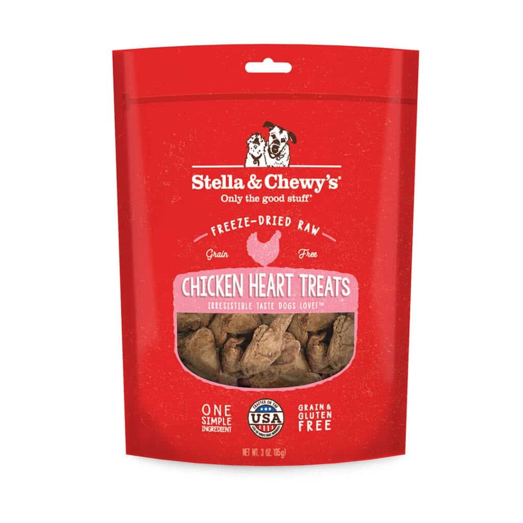 Stella and Chewy's Freeze Dried Chicken Heart Dog Treats 3oz