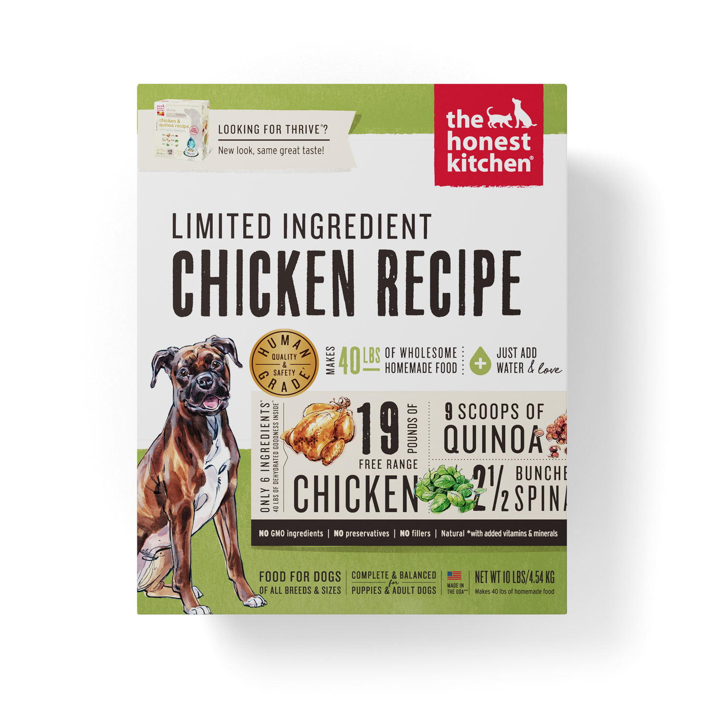 The Honest Kitchen Dehydrated Limited Ingredients Dog Food - Chicken Recipe (Thrive) (2 Sizes)