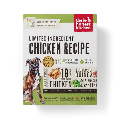 The Honest Kitchen Dehydrated Limited Ingredients Dog Food - Chicken Recipe (Thrive) (2 Sizes)