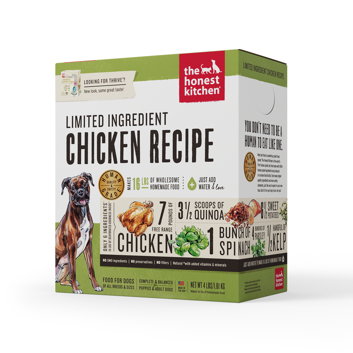 The Honest Kitchen Dehydrated Limited Ingredients Dog Food - Chicken Recipe (Thrive) (2 Sizes)