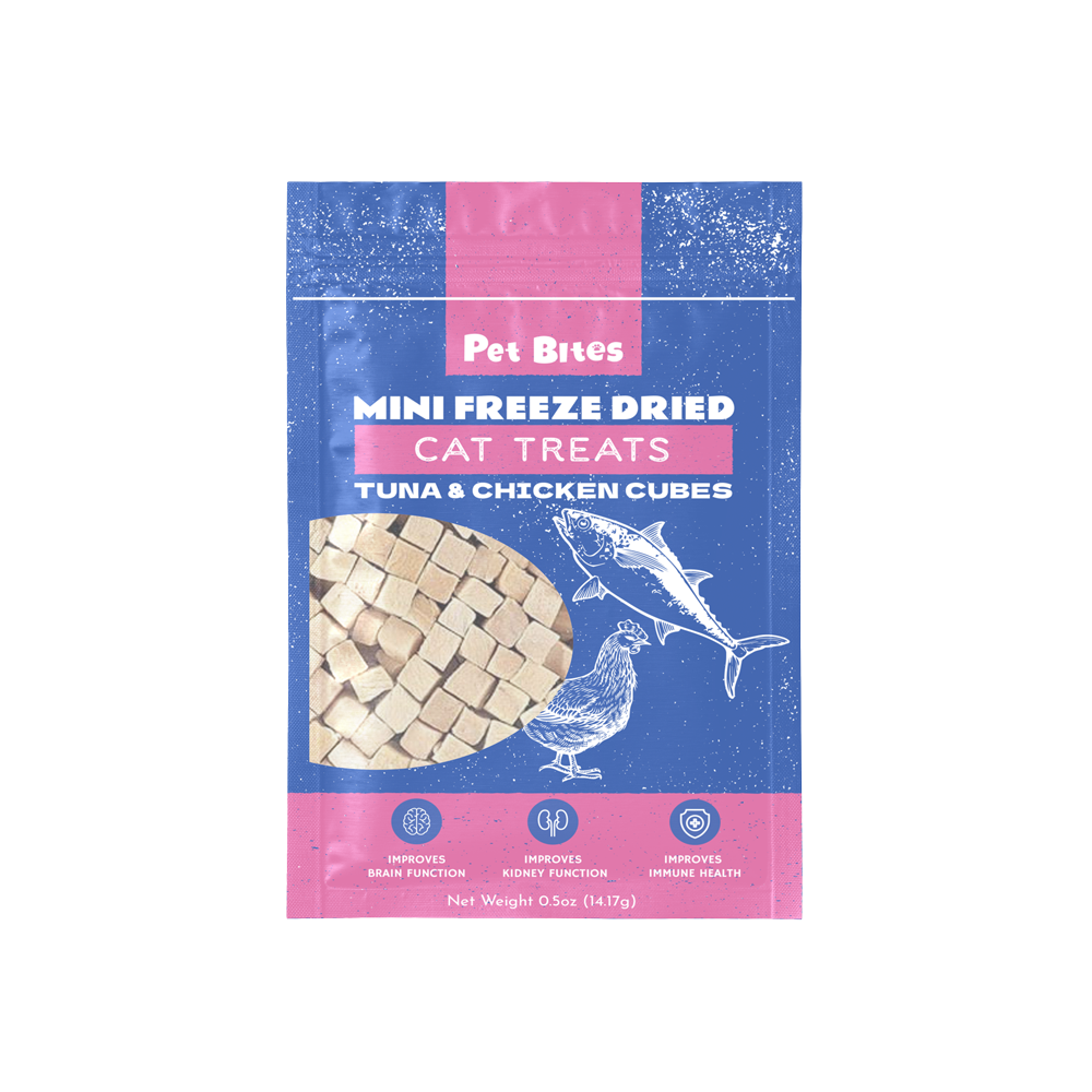 Pet Bites Mini Freeze Dried Treats for Cats 15g - Tuna & Chicken Cubes
