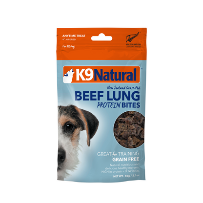 K9 Natural Air-dried Beef Lung Protein Bites 50g