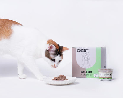 The Grateful Pet Raw Cat Food - Duck & Beef (12 x 85g)