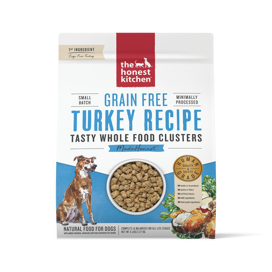 The Honest Kitchen Whole Food Clusters Grain-Free Turkey Dog Food - 5lbs